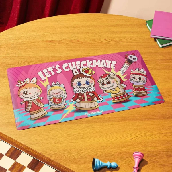 Alfombrilla de escritorio para ordenador Labubu The Monsters Let’s Checkmate Series 3