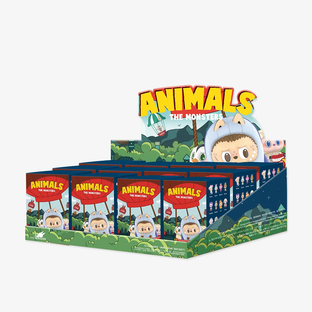Caja sorpresa de 12 piezas de la serie Labubu The Monsters Animals Caja sorpresa de 12 piezas de la serie Labubu The Monsters Animals