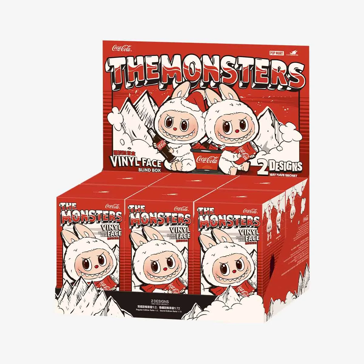 Caja sorpresa de 6 caras de vinilo de la serie Coca-Cola de Labubu The Monsters Caja sorpresa de 6 caras de vinilo de la serie Coca-Cola de Labubu The Monsters