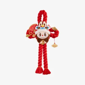 Decoración de puerta de peluche para celebrar el Año Nuevo de la Serpiente Adinerada de Labubu