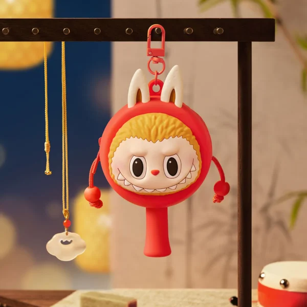 Estuche para auriculares con sonajero de tambor Labubu The Monsters 5