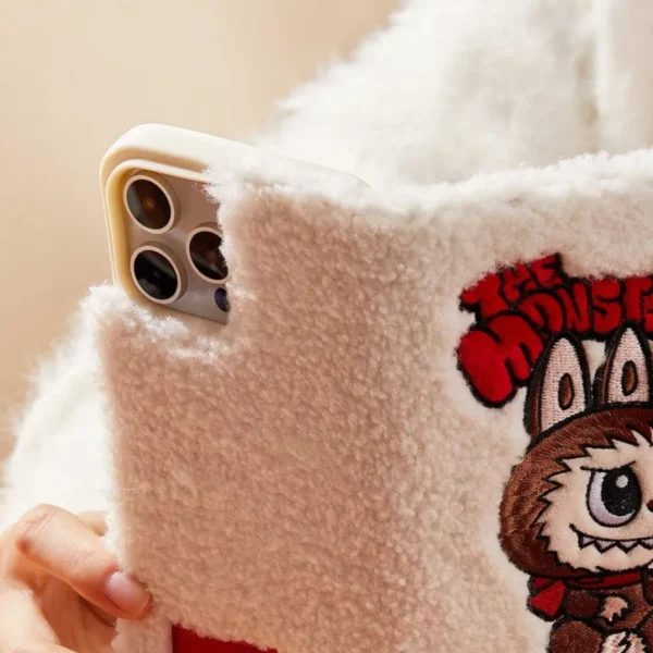 Funda de felpa para iPhone con diseño abatible de la serie clásica THE MONSTERS 3