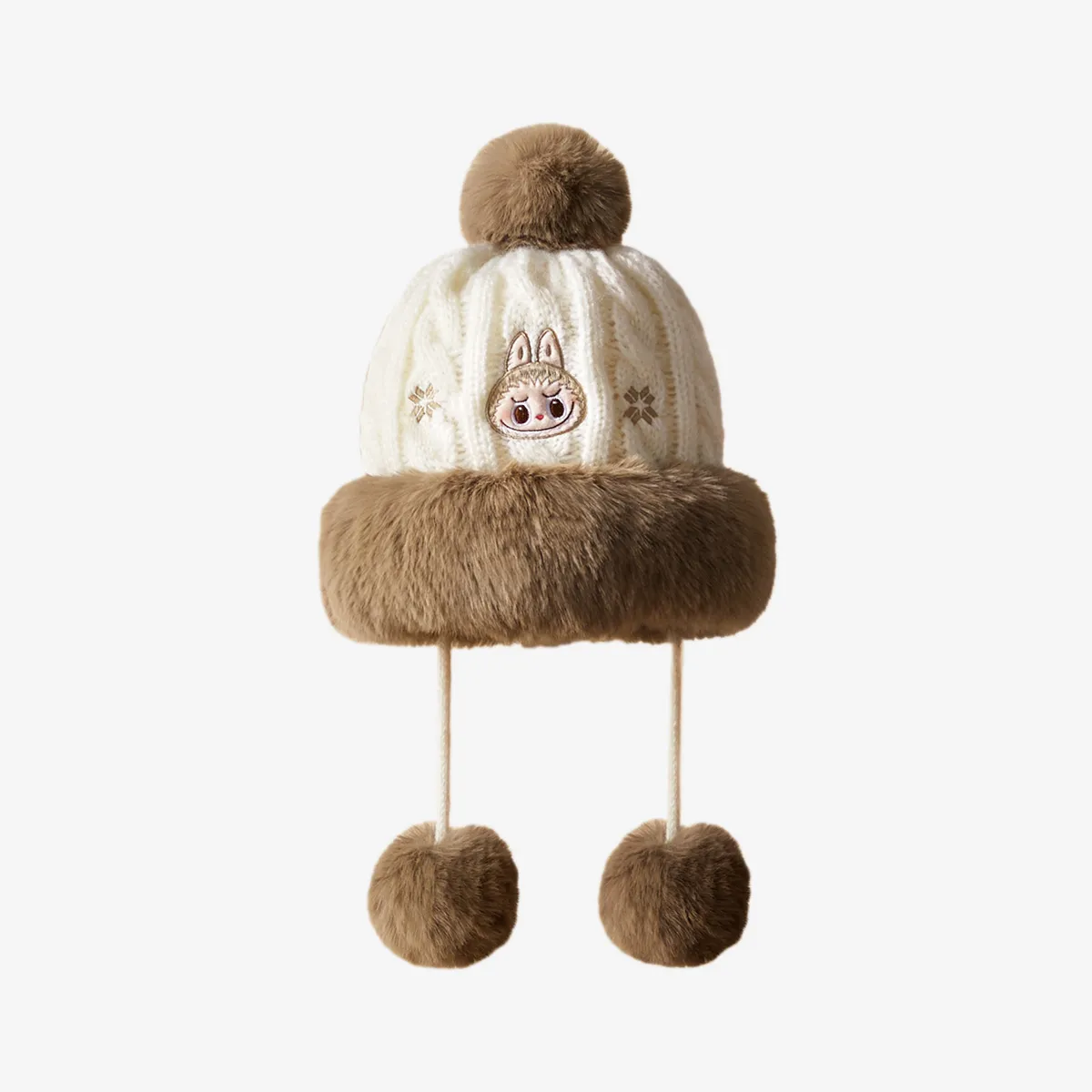 Gorro de peluche navideño cálido y esponjoso Labubu Gorro de peluche navideño cálido y esponjoso Labubu