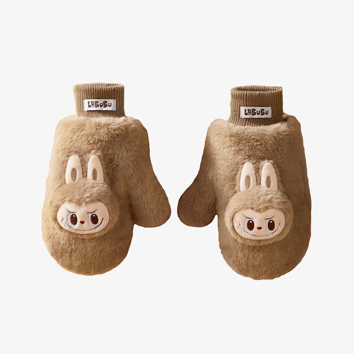 Guantes de peluche navideños cálidos y esponjosos Labubu Guantes de peluche navideños cálidos y esponjosos Labubu