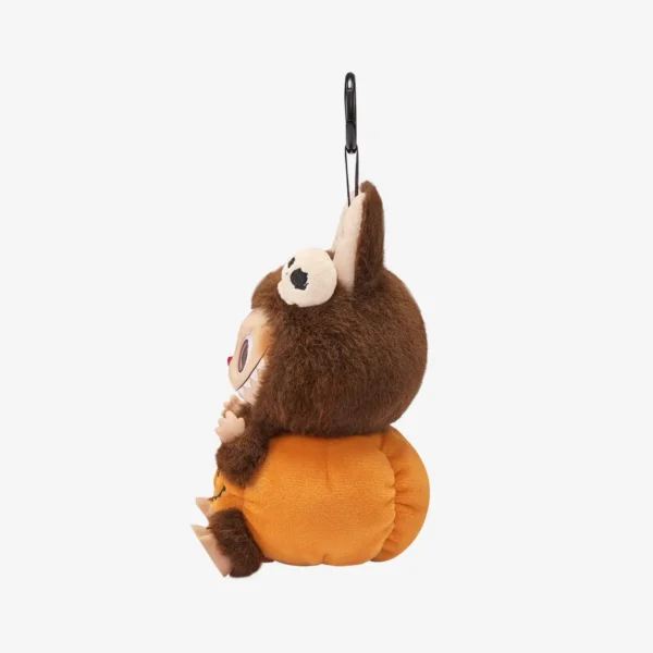 Llavero de peluche de vinilo con forma de calabaza sentada para fiesta de Halloween de Labubu 1