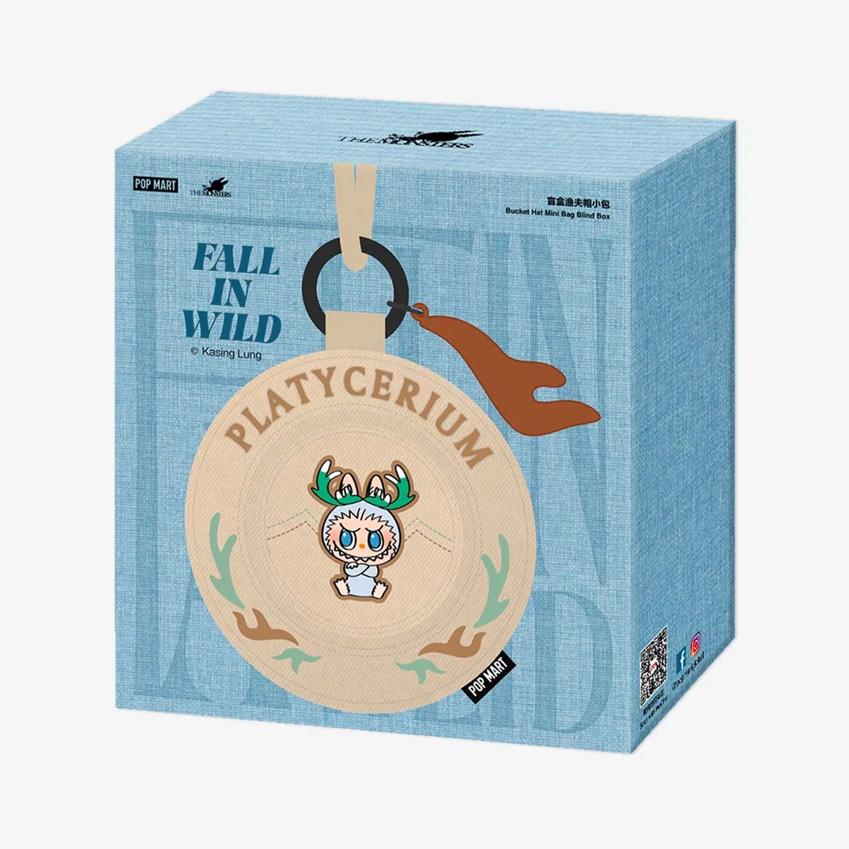 Mini bolso con forma de sombrero de cubo Labubu The Monsters Fall In Wild caja sorpresa Mini bolso con forma de sombrero de cubo Labubu The Monsters Fall In Wild caja sorpresa