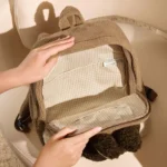 Mochila clásica Labubu de forro polar bereber marrón 2