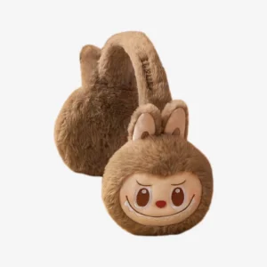 Orejeras de peluche navideñas cálidas y esponjosas Labubu
